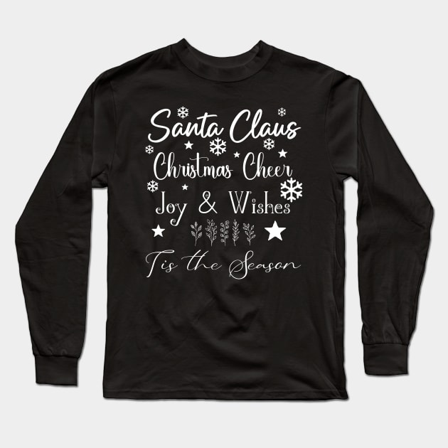 Santa Claus in Light Font Long Sleeve T-Shirt by Wizardbird